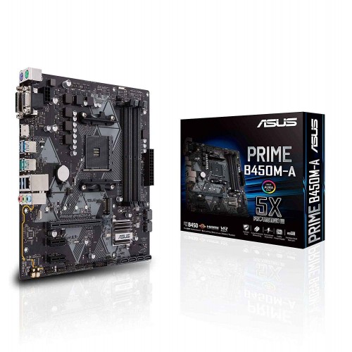 ASUS PRIME B450M-A AM4 AMD B450 SATA 6Gb/s USB 3.1 HDMI Micro ATX AMD Motherboard